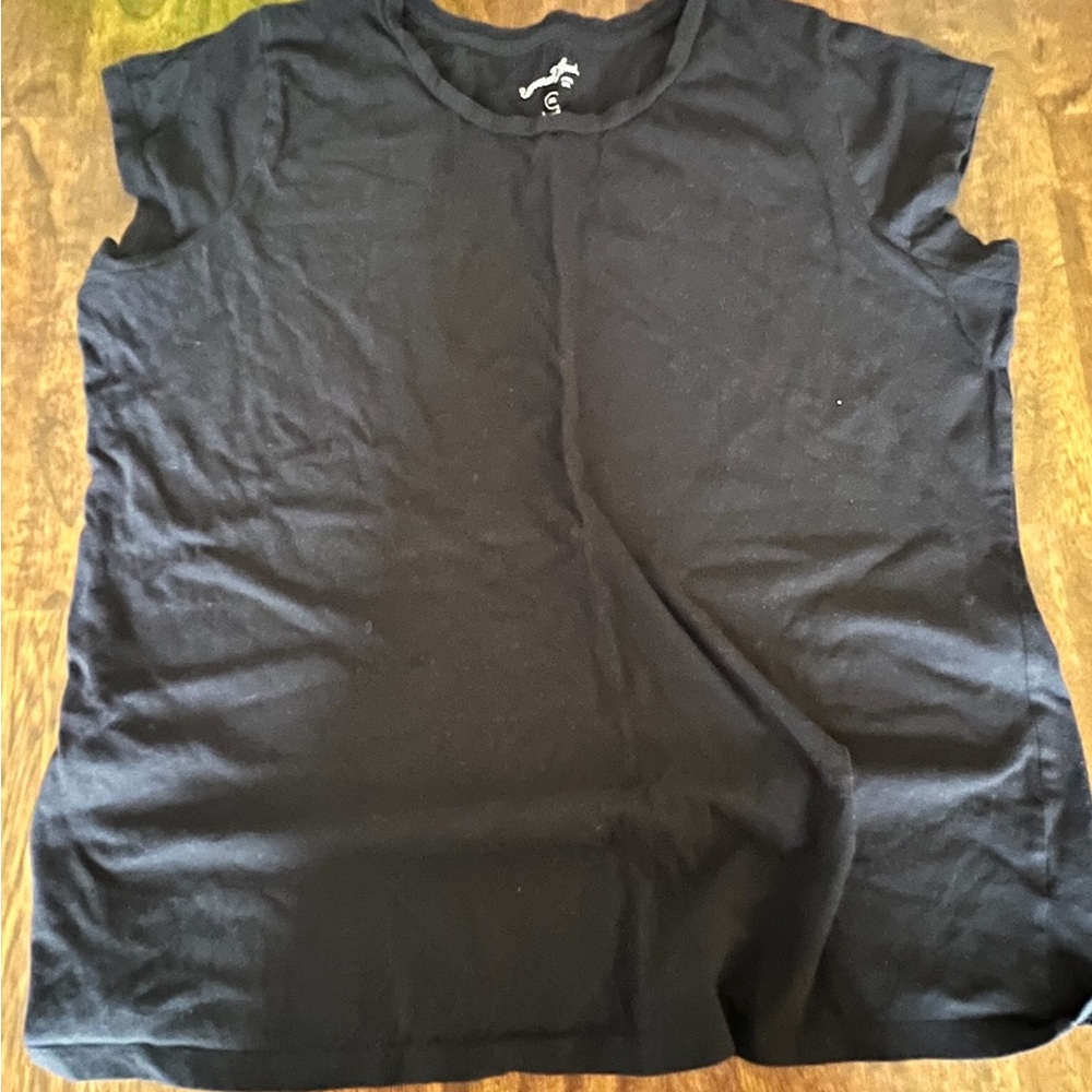 Universal Thread Gray Boxy Cap Sleeve Tee